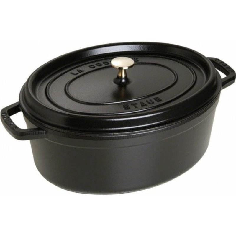 Zwilling STAUB Żeliwny garnek owalny 40509-322-0 6,7l czarny