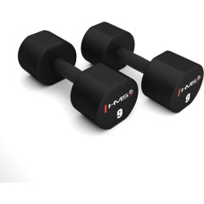 HMS Hanteles HPT09 2 x 9 KG POLYURETHANE DUMBBELLS TPU HMS