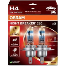 Osram NIGHT BREAKER 220 H4 CAR HALOGEN BULB 2 pc(s)