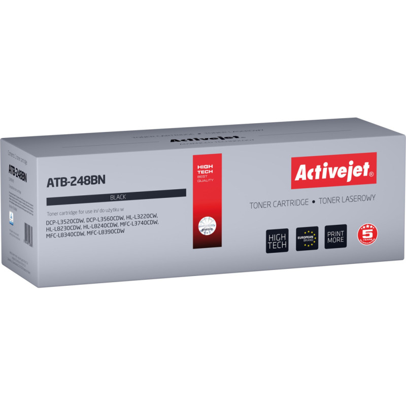 Activejet ATB-248BN toner for Brother printers (replacement Brother TN248BK; Supreme; 1000 pages; black)