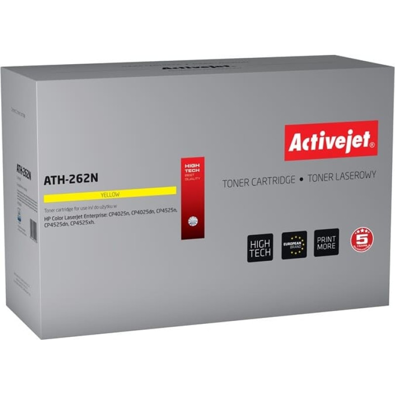 Activejet ATH-262N toner (replacement for HP CE262A; Supreme; 11000 pages; yellow)