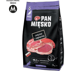 Pan Mięsko PAN MIĘSKO Veal with Lamb Senior Crunchy M - Dry Dog Food - 9kg