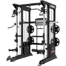 Daudzfunkcionālais trenažieris Titanium Strength Black Series B200 ar 200 KG svara diskiem