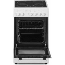 MPM Electric cooker with vitroceramic hob MPM-53-KEC-37 Black and white