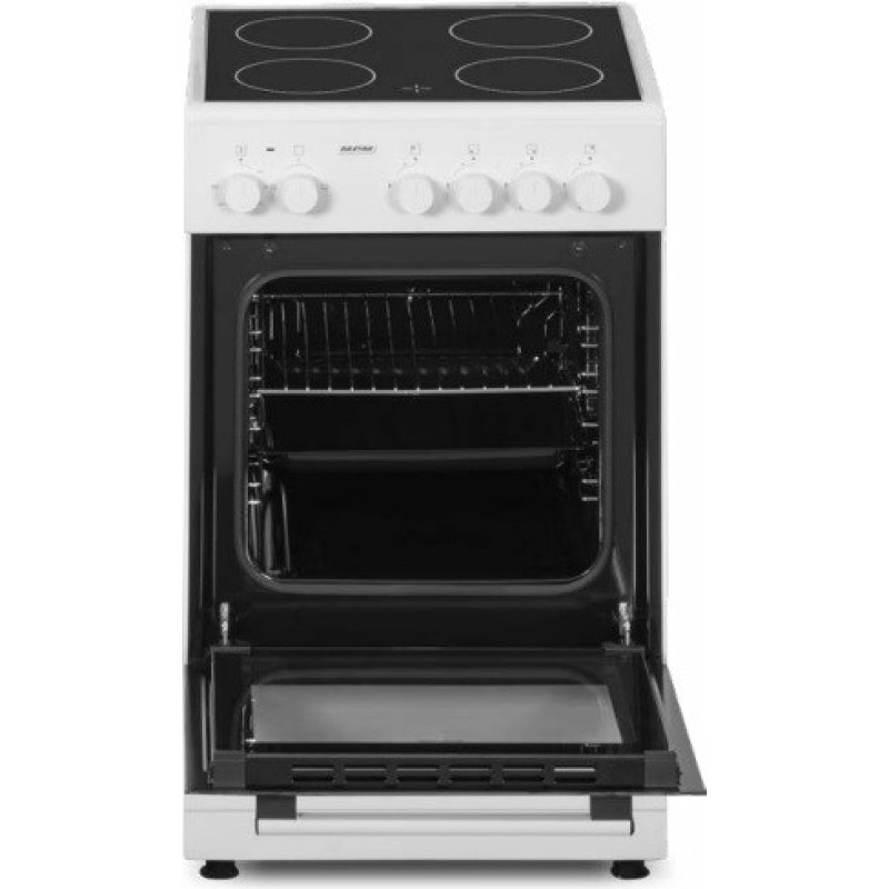 MPM Electric cooker with vitroceramic hob MPM-53-KEC-37 Black and white