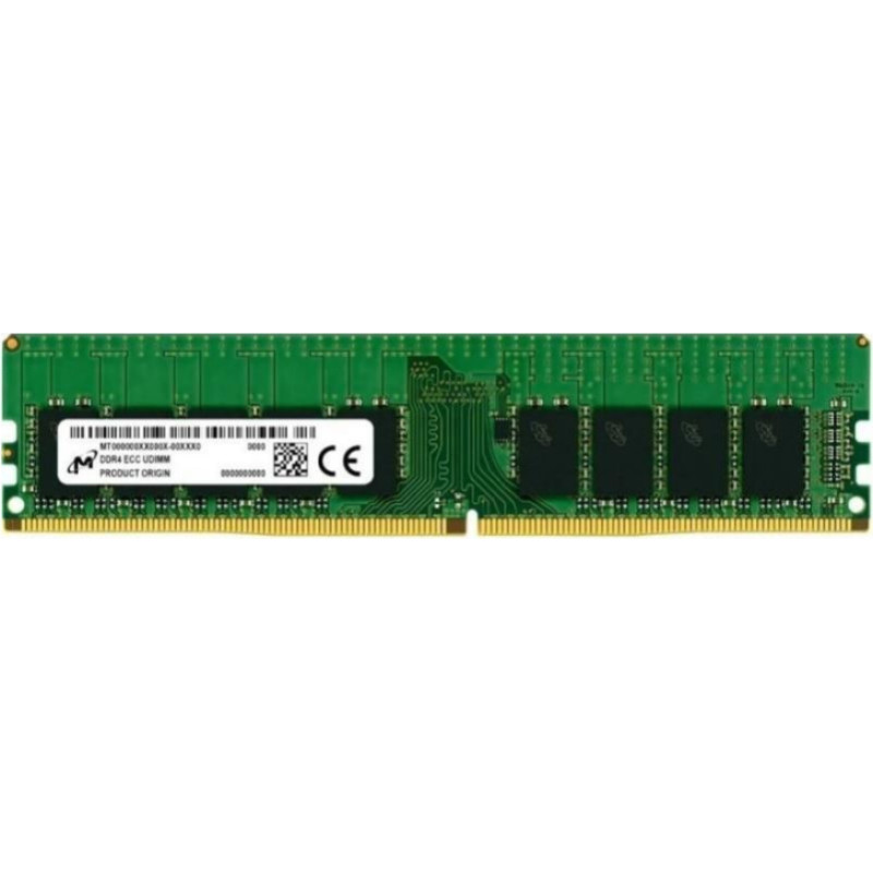 Micron Server Memory Module|MICRON|DDR4|16GB|UDIMM/ECC|3200 MHz|CL 22|1.2 V|MTA18ASF2G72AZ-3G2R1R