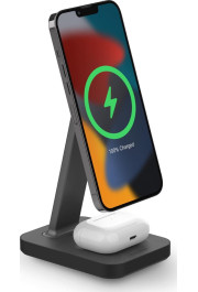 Zagg International Ładowarka Zagg International Mophie Snap+ charging stand pad - stojąca ładowarka bezprzewodowa do dwóch urządzeń kompatybilna z MagSafe 15W (black)