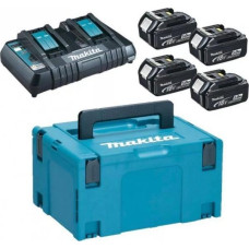 Makita ZESTAW ZASILAJĄCY 18V MAKPAC (4*BL1850+DC18RD)