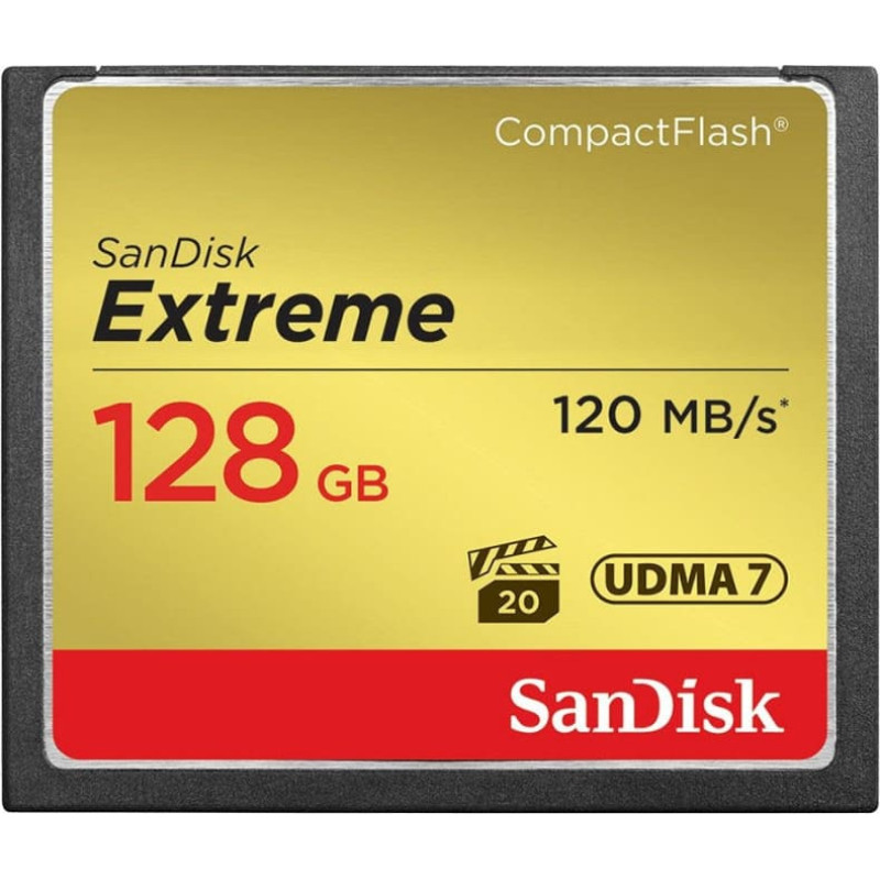 Sandisk memory card CF 128GB Extreme 120MB/s