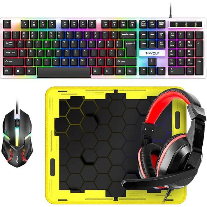 Xiaomi Extralink Gaming Set TF240 4in1 | Zestaw klawiatura + mysz + słuchawki + podkładka | podświetlenie LED