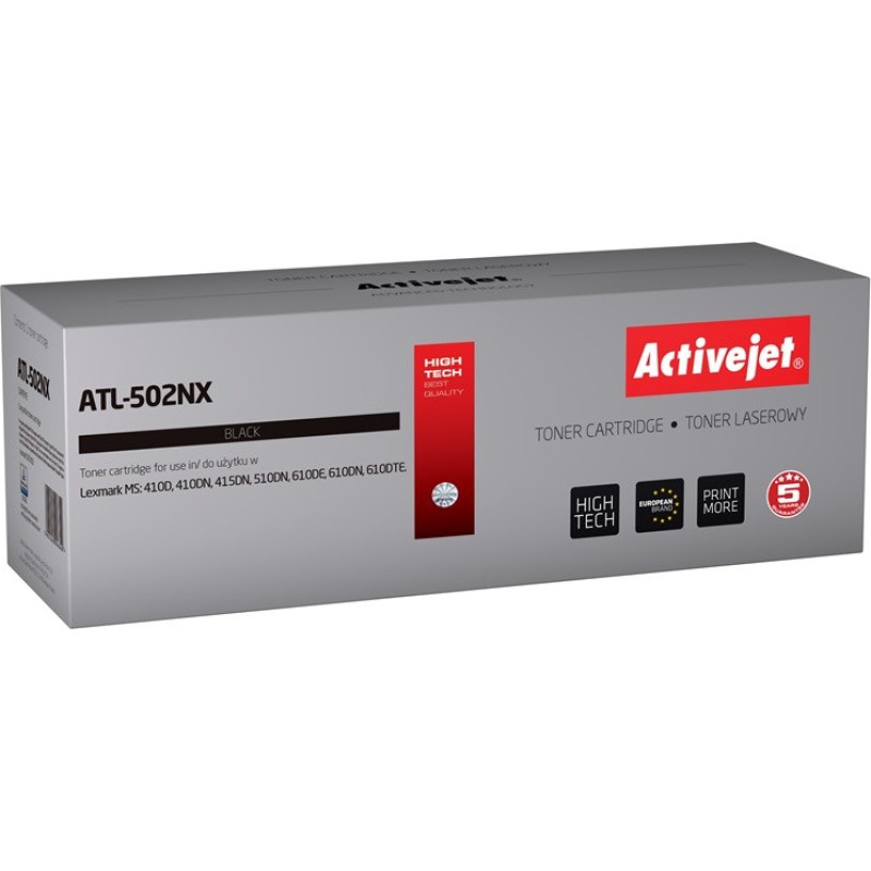 Activejet ATL-502NX toner (replacement for Lexmark 50F2X00; Supreme; 10000 pages; black)