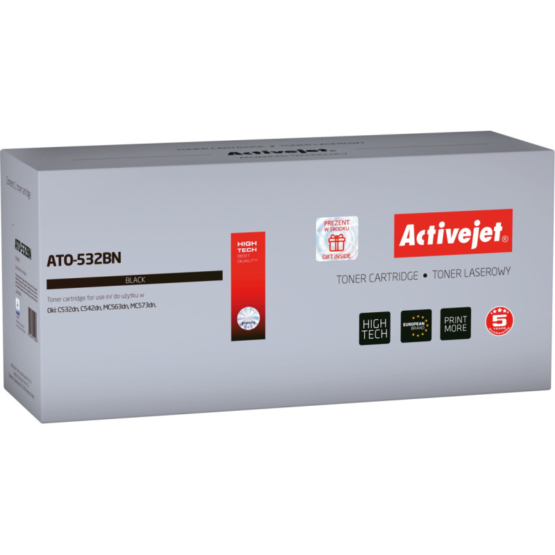 Activejet ATO-532BN toner (replacement for OKI 46490404; Supreme; 1500 pages; black)