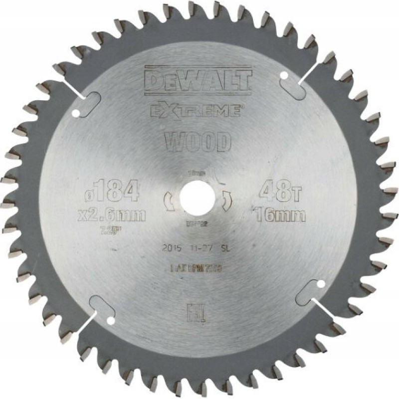 Dewalt DEWALT Tarcza pilarska do pilarek przenośnych (184x16mm, 48 zęby) - DT4092-QZ