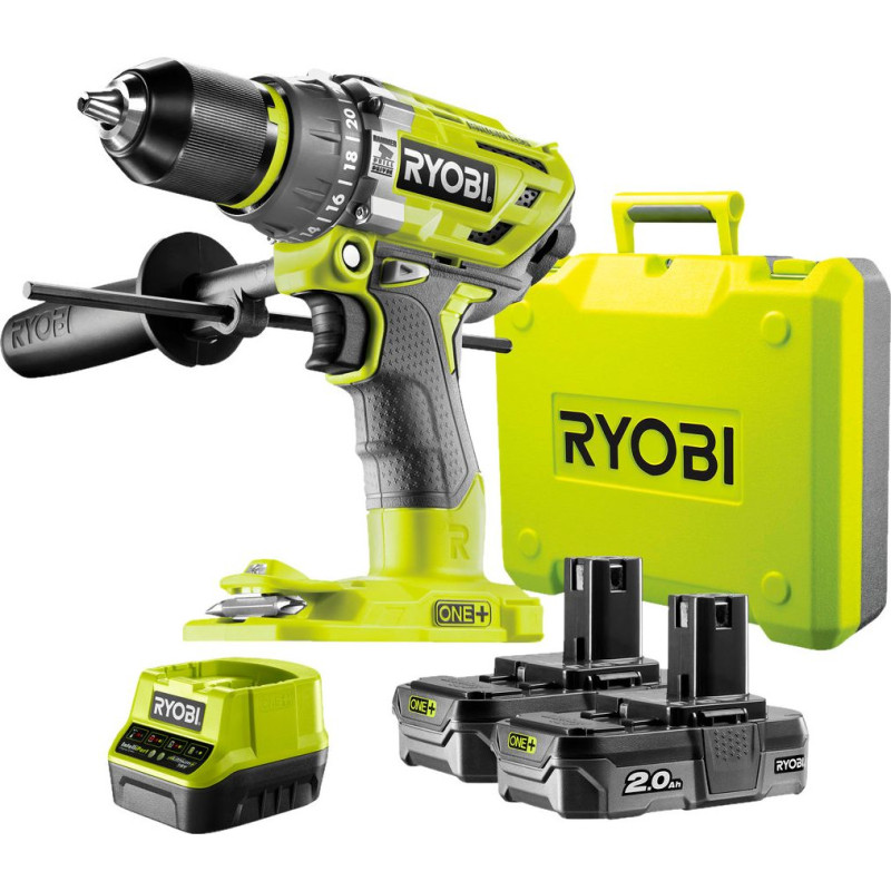 Ryobi Wiertarko-wkrętarka Ryobi R18PD7-220B 18 V 2 x akumulator 2 Ah