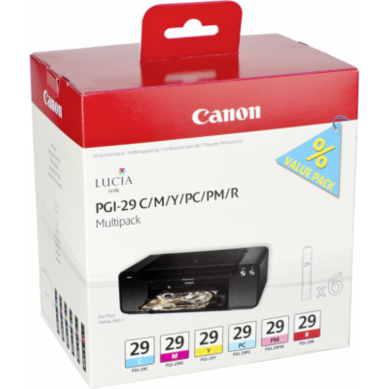 Canon Tusz Canon PGI29 MBK/PBK/DGY/GY/LGY/CO Multi Pack (4868B018)