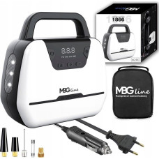 Mbg Line Kompresor samochodowy Mbg Line sprężarka 12V / 230V LED pompka z wyświetlaczem LCD