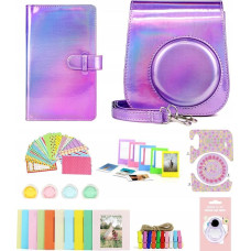 Loveinstant Pokrowiec LoveInstant Zestaw 8w1 Futerał Album - Fujifilm Instax Mini 11 / Fioletowy Błysk