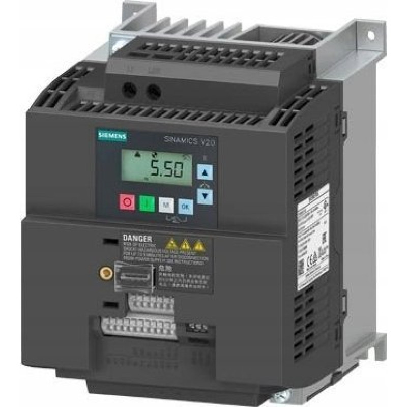 Siemens Falownik Uwe=230V, Uwy=3x230V/11A 2,2kW Sinamics V20 6SL3210-5BB22-2BV1