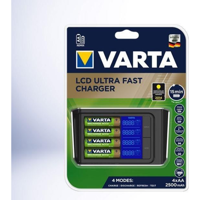 Varta Ładowarka Varta LCD Ultra-Fast-Plus (57685101441)