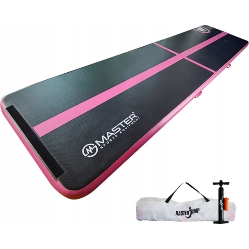 Master AirTrack Dmuchana Mata Gimnastyczna MASTER 400 x 100 x 10 cm Black-Pink