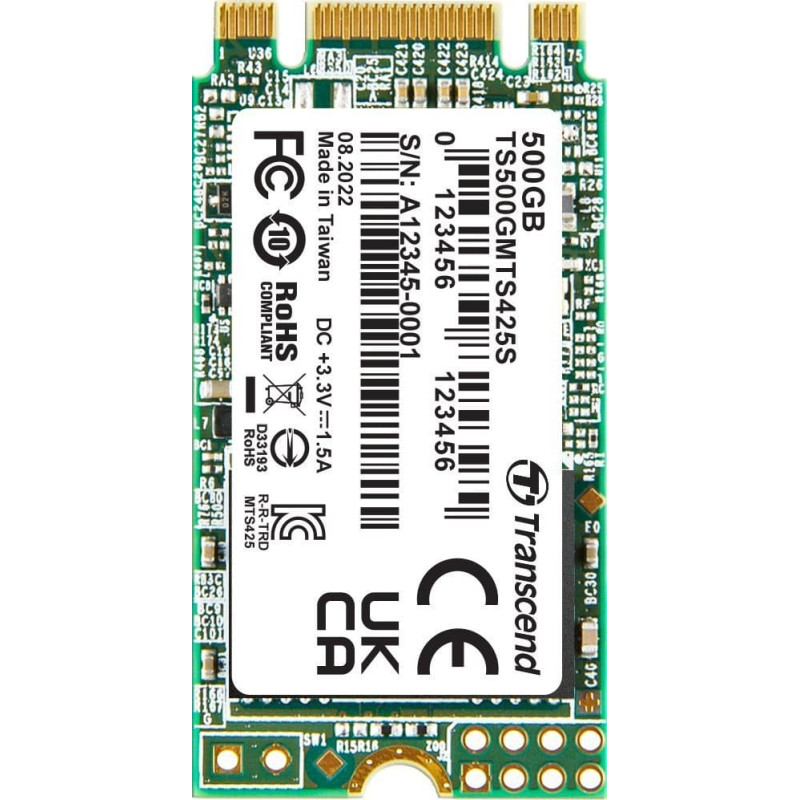 Transcend Dysk SSD Transcend MTS425S 500GB M.2 2242 SATA III (TS500GMTS425S)