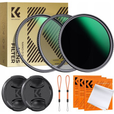 KF Filtr Kf Zestaw Filtrów Nano-d 3w1 Uv Cpl Nd1000 K&f 49mm 49 + 2x Dekielek 2x Etui / Sku.2267v