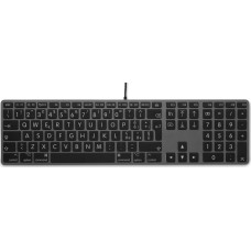 LMP Klawiatura LMP Large Font USB Keyboard 110 keys wired USB keyboard with 2x USB and aluminum upper cover - Italian - space gray