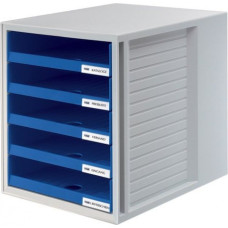 HAN ZESTAW 5 SZUFLADEK HAN CABINETSET, POLISTYREN, A4, OTWARTE, NIEBIESKI HN140114-10