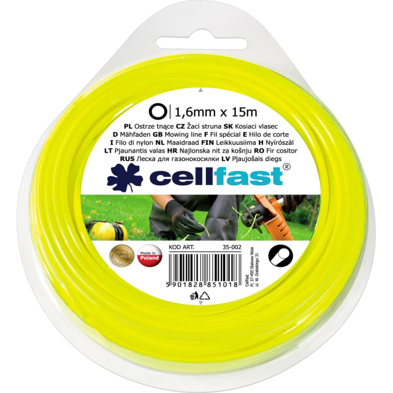 Cellfast Żyłka tnąca okrągła 1,6mm x 15mb 35-002