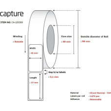 Capture Label 40x27, Core 40,