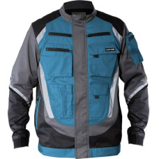 Lahti Pro Bluza ochronna z pasami odblaskowymi czarno-szaro-turkusowa S (L4040301)