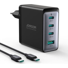 Joyroom Ładowarka Joyroom Ładowarka GaN Joyroom JR-TCG04EU 100W 3x USB-C USB-A + kabel USB-C / USB-C 100W - czarna