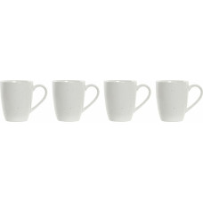 Dkd Home Decor Набор из 4 кружек Mug DKD Home Decor Белый Натуральный древесина каучукового дерева Керамика 300 ml 19 x 13 x 31 cm