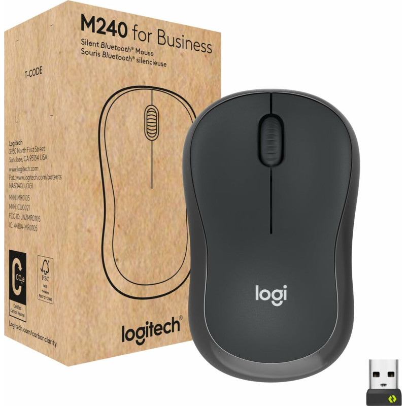 Logitech Беспроводная мышь Logitech M240 4000 dpi Графитовый