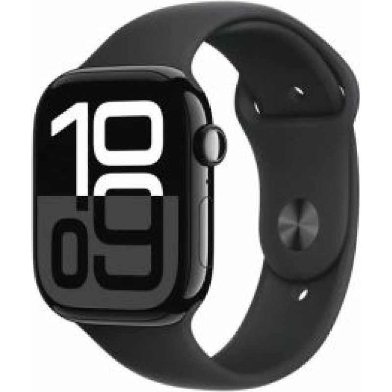 Apple Watch Series 10 GPS + LTE 46mm Jet Black Alu case, Black Sport Band S/M EU MWY33