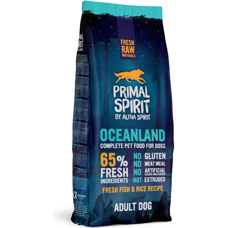 Primal Spirit Oceanland Fish – dry food for dogs with allergies – 12 kg