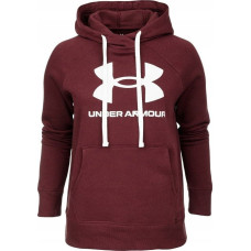 Under Armour Bluza damska Under Armour Rival Fleece Logo Hoodie bordowa 1356318 690 M