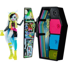 Mattel Monster High Frankie Stein Straszysekrety Seria 3 Neonowa Zestaw z lalką (HNF79)