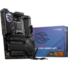 MSI MPG X670E CARBON WIFI Processor family AMD, Processor socket AM5, DDR5 DIMM, Memory slots 4, Supported hard disk drive interfaces 	SATA, M.2, Number of SATA connectors 6, Chipset AMD X670, ATX