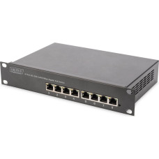 Digitus 8-port Gigabit Ethernet PoE switch DN-95317 10/100/1000 Mbps (RJ-45), Unmanaged, Rackmountable, Power supply type Internal, Ethernet LAN (RJ-45) ports 8