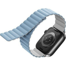 Defaultbrand UNIQ pasek Revix Apple Watch Series 4/5/6/7/SE 42/44/45mm. Reversible Magnetic biały-niebieski/white-blue