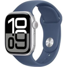 Apple Watch Series 10 GPS 42mm Silver Alu Case, Denim Sport Band M/L EU MWWC3