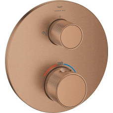 Grohe Atrio Private Collection Termostatyczna bateria prysznicowa do obsługi dwóch wyjść wody, pokrętła z nakładką; kolor: brushed warm sunset