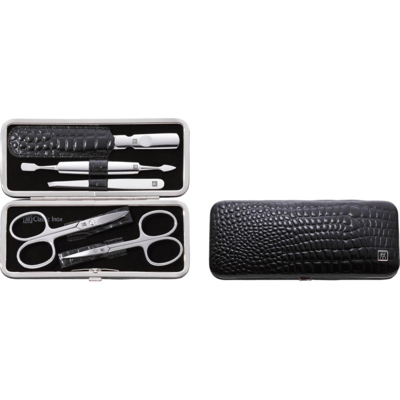 Zwilling Zestaw do manicure Zwilling Classic Inox czarne, sztywne pudełko, 5 elementów