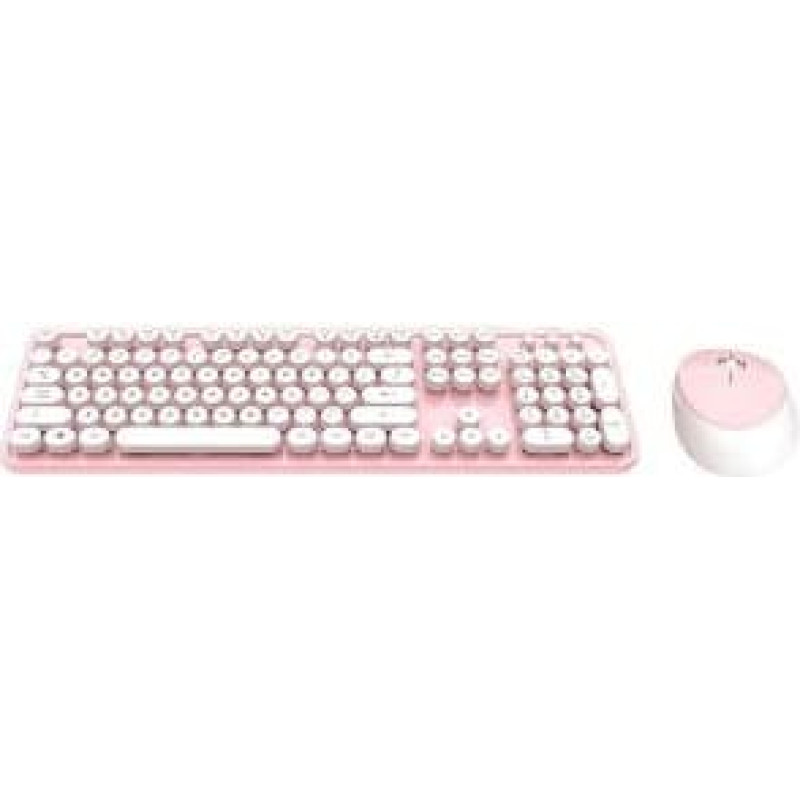 Mofii Wireless keyboard + mouse set MOFII Sweet 2.4G (White-Pink)