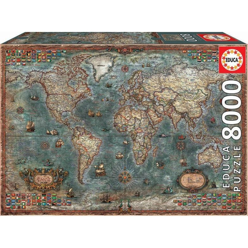 Educa Puzzle 6000 elementów Historyczna mapa świata