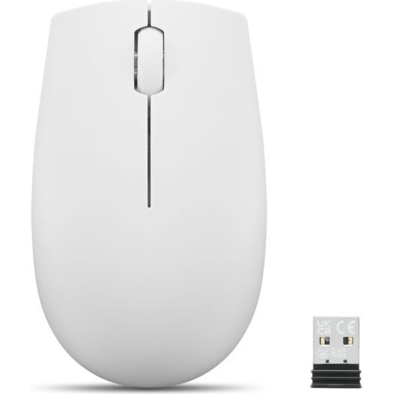 Lenovo | Compact Mouse with battery | 300 | Wireless | Cloud Grey