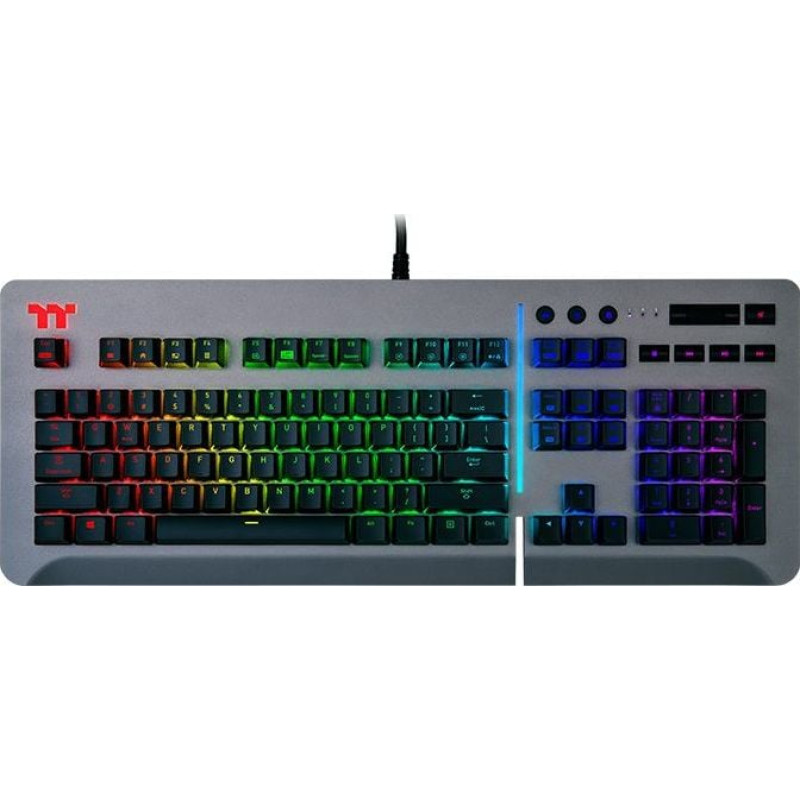 Thermaltake Klawiatura Thermaltake Level 20 RGB Titanium Cherry MX RGB Blue (KB-LVT-BLSRUS-01)