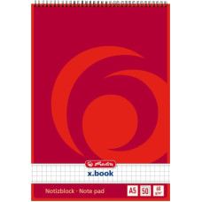 Herlitz Herlitz Spiralnotizblock A5 50 Blatt kariert