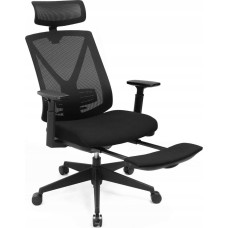 Songmics Krzesło biurowe Songmics Ergonomiczne krzesło biurowe z podnóżkiem, krzesło biurkowe z podparciem lędźwiowym, regulowany zagłówek i podłokietnik, regulac